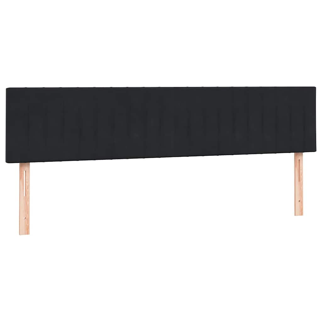 Box Spring postelja z vzmetnico črna 200x210 cm Velvet