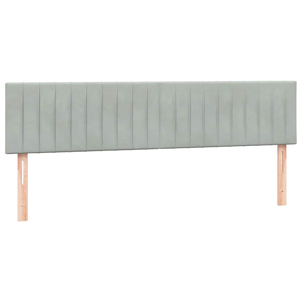 Box Spring postelja z vzmetnico svetlo siva 180x220 cm žametna