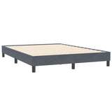 Box spring postelja z vzmetnico temno siva 140x210 cm žamet