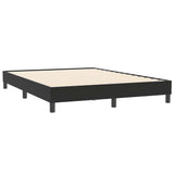 Box spring posteljni z vzmetnico črn 140x210 cm žamet