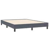 Box spring posteljni z vzmetnico temno siv 160x210 cm žamet