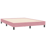 Box spring postelja z vzmetnico roza 160x210 cm žamet