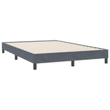 Box spring postelja z vzmetnico temno siva 160x220 cm žamet