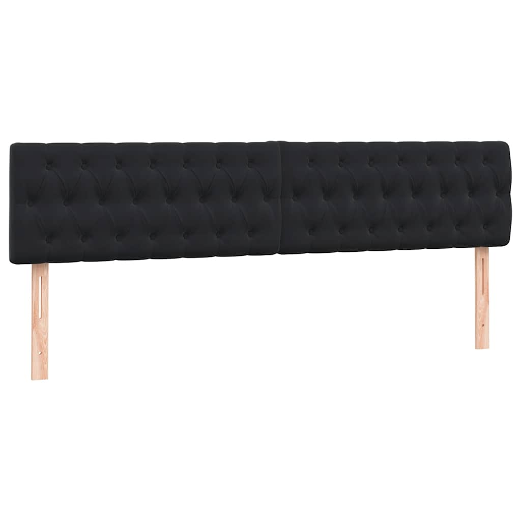 Box Spring postelja z vzmetnico črna 200x220 cm žametna