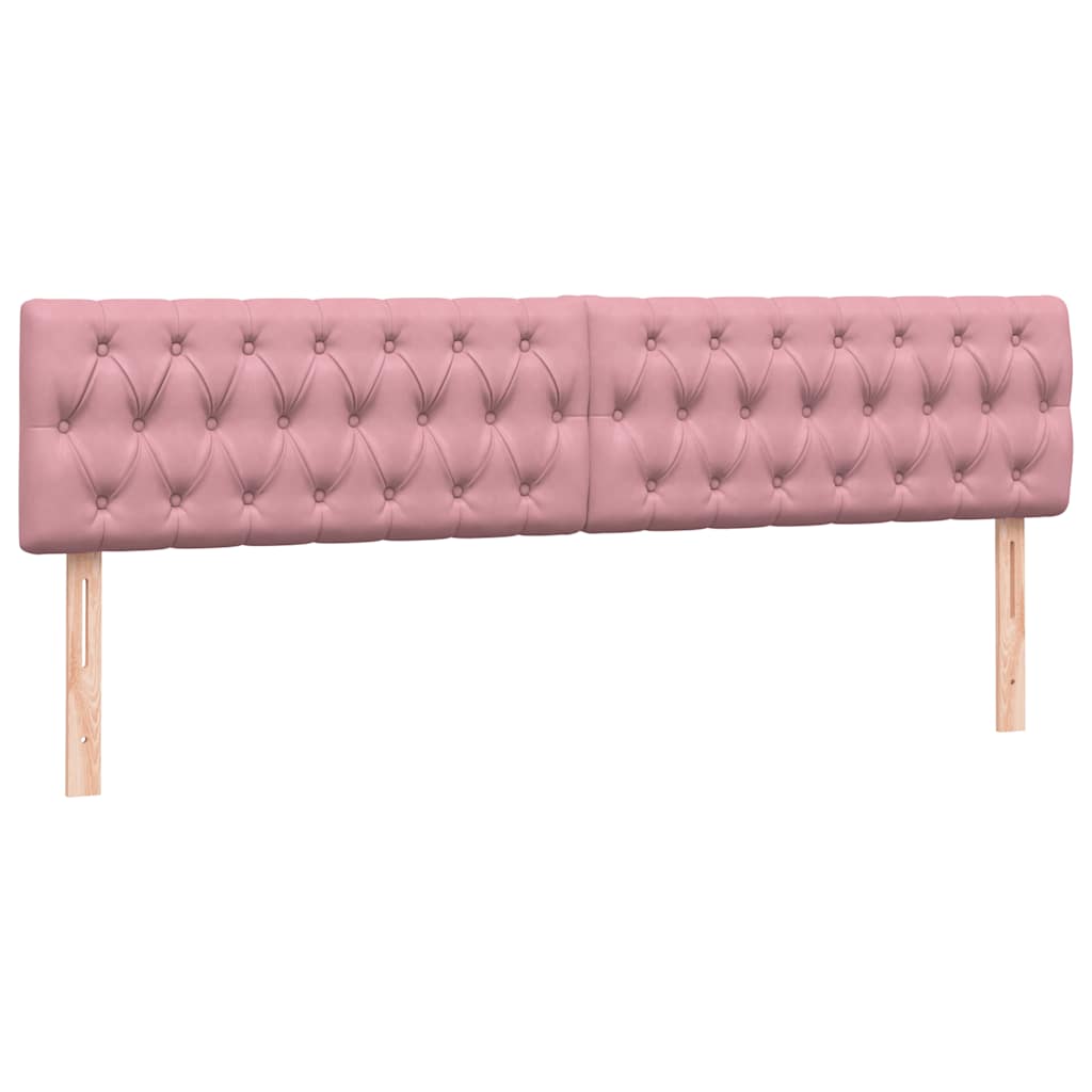 Box Spring postelja z vzmetnico Pink 200x220 cm žamet