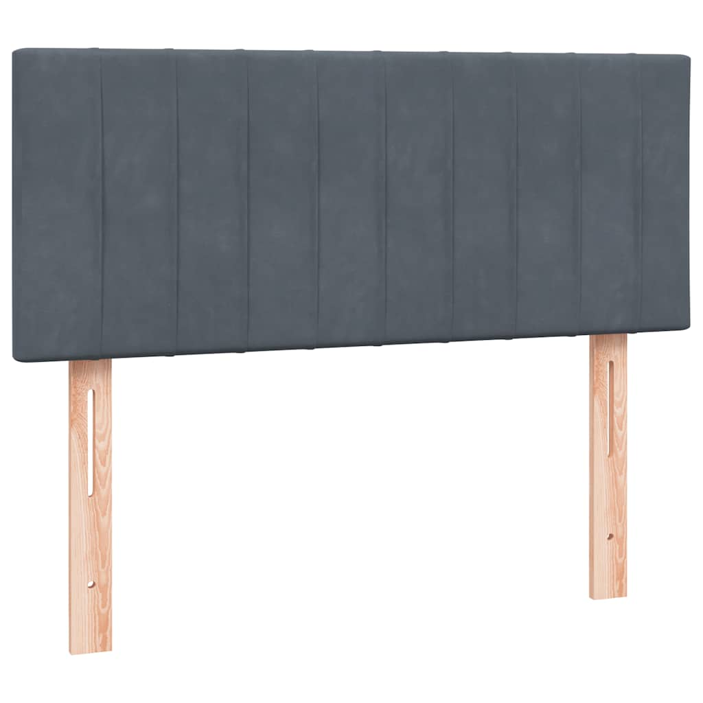 Box spring postelja z vzmetnico črna 90x220 cm žamet