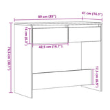 Konzolna mizica starinski les 89x41x76,5 cm inženirski les