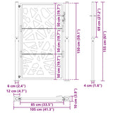 Vrtna vrata 105x155 cm Vremensko odporno jeklo Light Design