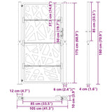 Vrtna vrata 105x180 cm Vremensko odporno jeklo Light Design