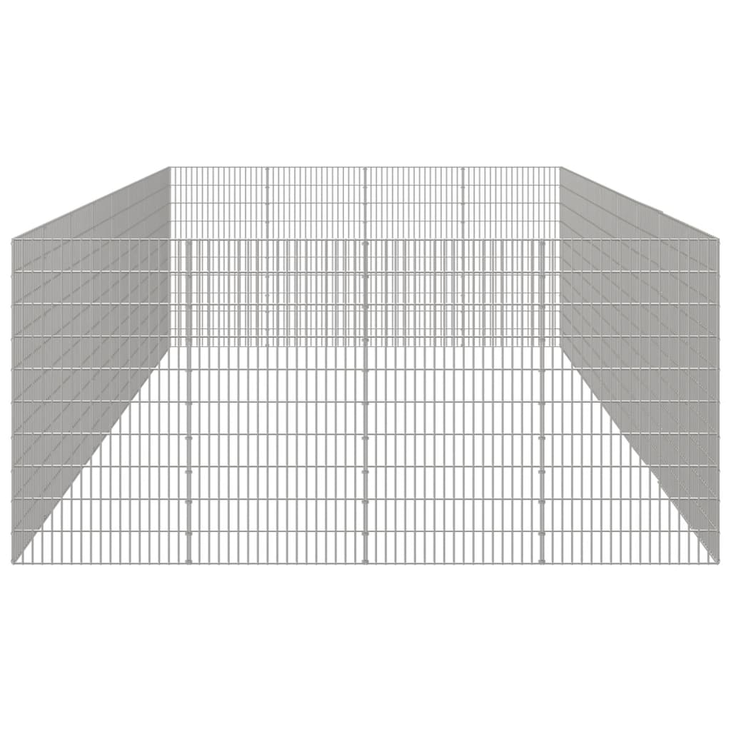 Ograda za živali na prostem s 24 paneli 54x100 cm železo