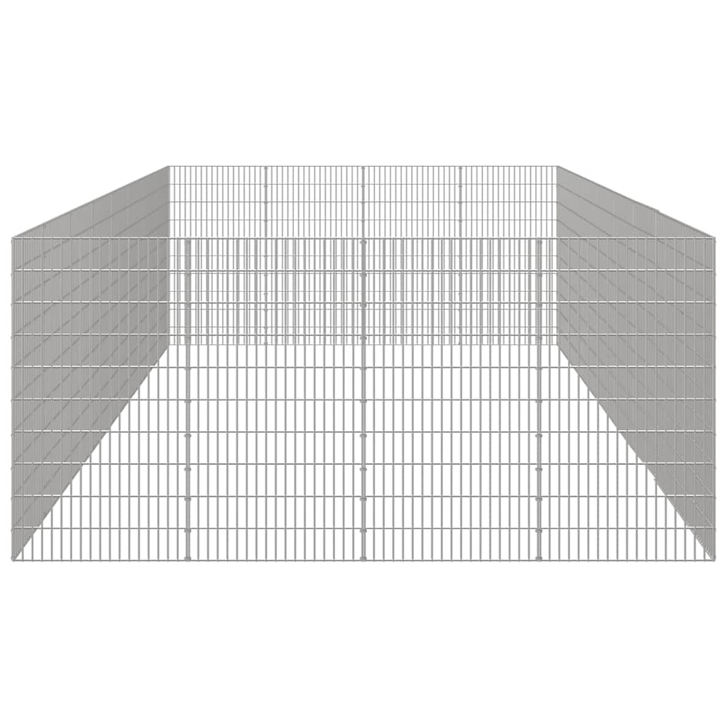 Ograda za živali na prostem s 24 paneli 54x100 cm železo