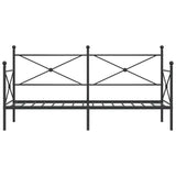 Dnevna postelja brez vzmetnice črna 90x200 cm Jeklo