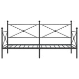 Dnevna postelja brez vzmetnice Črna 107x203 cm Jeklo