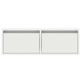 TV omarica z LED lučkami bela 75x35,5x25 cm