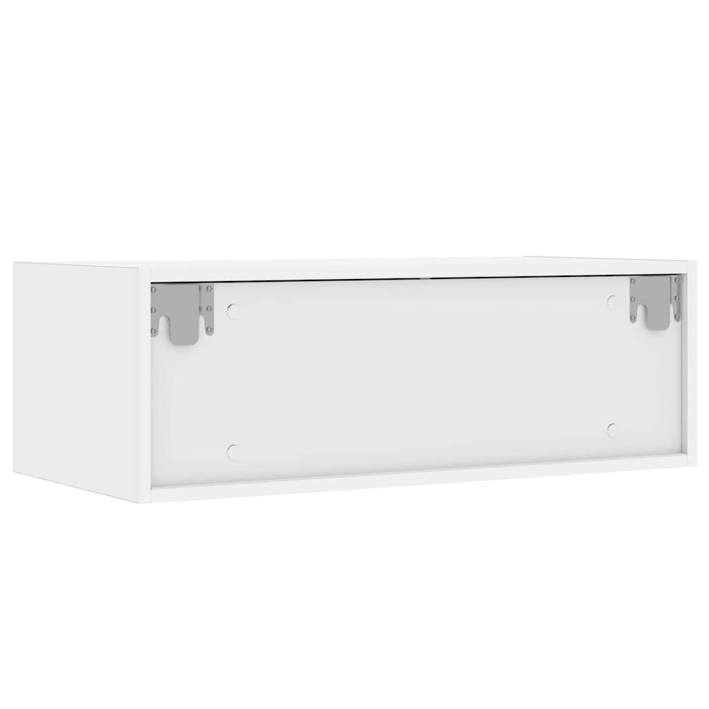 TV omarica z LED lučkami bela 75x35,5x25 cm