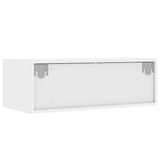 TV omarica z LED lučkami bela 75x35,5x25 cm