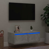 TV omarica z LED lučkami betonsko siva 75x35,5x25 cm