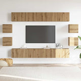 8 kosov stenske TV omarice Artisan Oak Engineered Wood