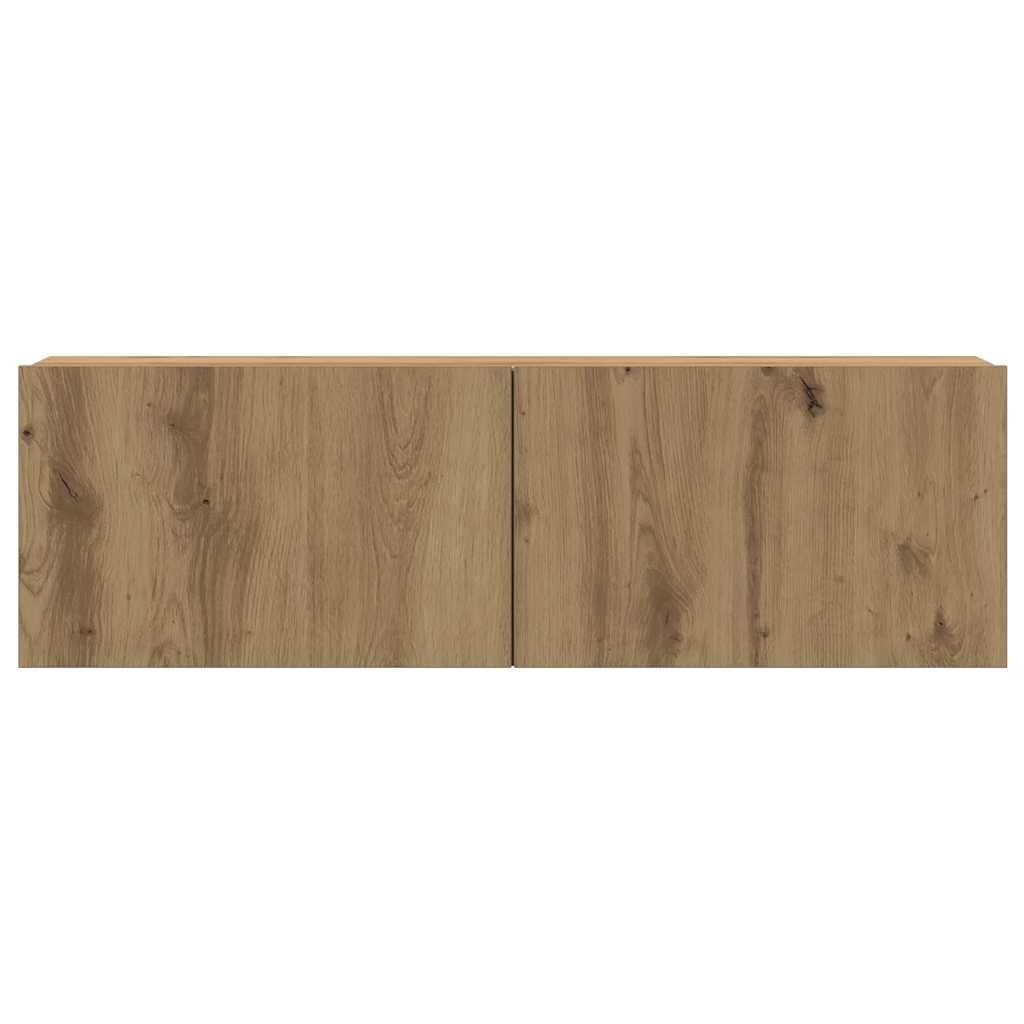 Set 6 kosov stenske TV omarice Artisan Oak Engineered Wood