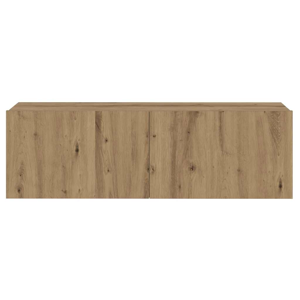 Set 6 kosov stenske TV omarice Artisan Oak Engineered Wood