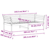 Dnevna postelja bela 100x200 cm trdna borovina