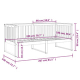 Dnevna postelja medeno rjava 100x200 cm trdna borovina