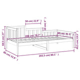 Dnevna postelja medeno rjava 80x200 cm trdna borovina