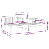 Dnevna postelja medeno rjava 90x190 cm trdna borovina