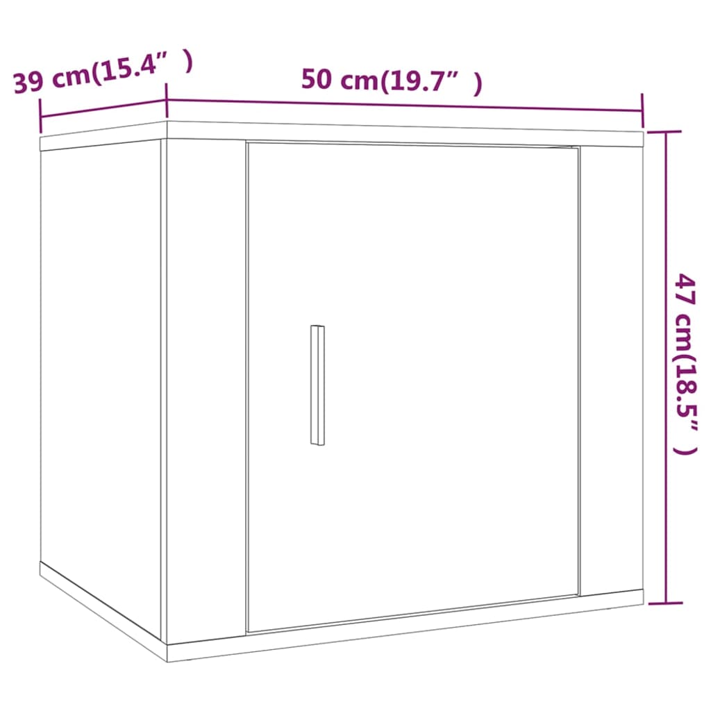 Nočna omarica 2 kosa Rjav hrast 50x39x47 cm