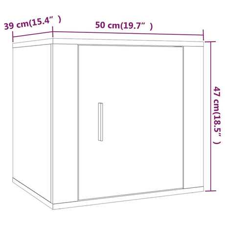 Nočna omarica 2 kosa Rjav hrast 50x39x47 cm