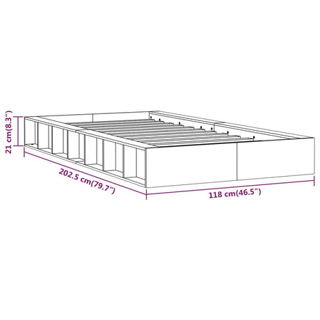 Posteljni okvir 100x200 cm trden les