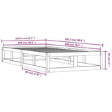 Posteljni okvir 100x200 cm trden les