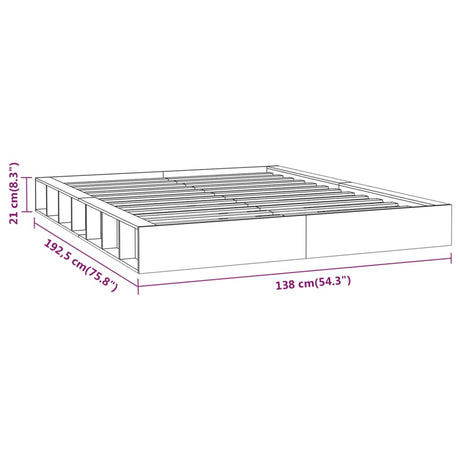 Posteljni okvir 120x190 cm trden les