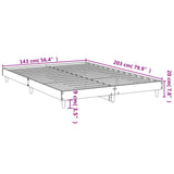 Posteljni okvir bel 140x200 cm inženirski les