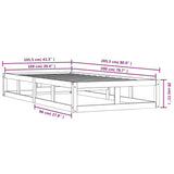 Posteljni okvir črn 100x200 cm trden les