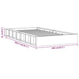 Posteljni okvir črn 90x200 cm trden les