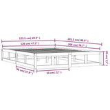 Posteljni okvir medeno rjav 120x200 cm trden les