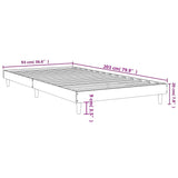 Posteljni okvir rjav hrast 90x200 cm inženirski les