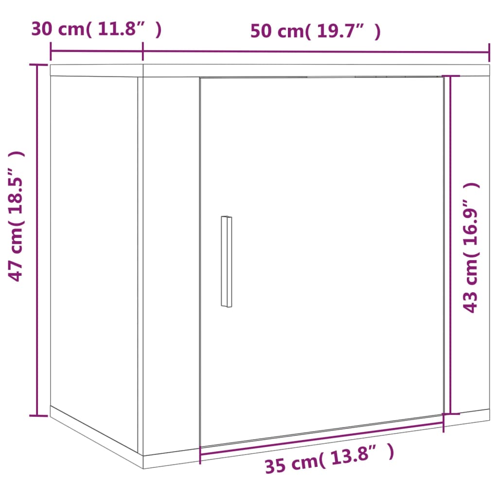 Stenska nočna omarica bela 50x30x47 cm