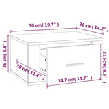 Stenska nočna omarica bela 50x36x25 cm