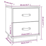  vidaXL Nočna omarica 2 kosa medeno rjava 40x34x45 cm trdna borovina